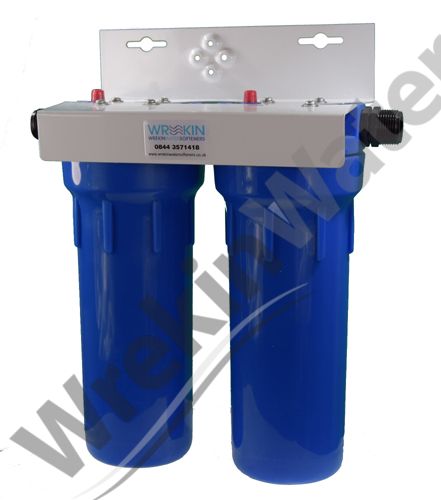 SLH10 Duplex Twin Slimline Water Filter Housing 10in with 3/4in ports