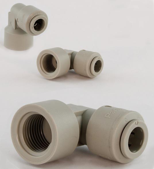 John Guest KC1 KC2 Kinetico Threaded Elbow Connectors 1/4in and 3/8in ...